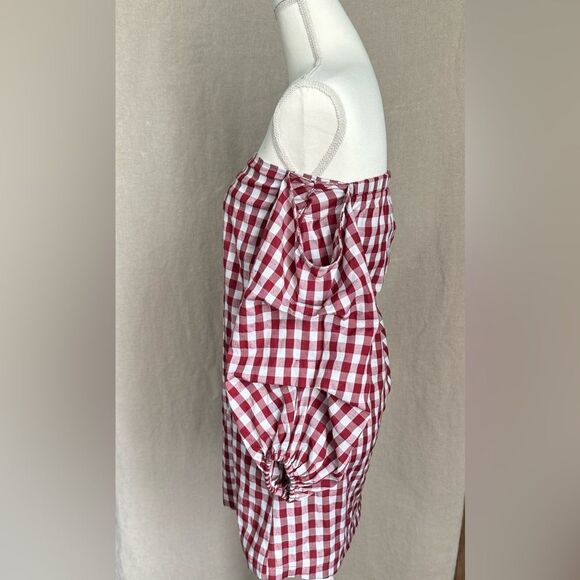 REVOLVE MLM Label Pillar Dress XS Red White Check Gingham Tailgate Summer - Picture 6 of 9